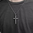 thumbnail image 5 of PAMTIER Unisex Stainless Steel Retro Punk Wire Wrapped Nails Cross Charm Pendant Amulet Crucifix Necklace Christian Jewelry Silver Free Chain, 5 of 6