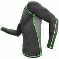 thumbnail image 2 of Meister Rush Premium Long-Sleeve Rash Guard for MMA, BJJ & Diving - Black/Neon Green, 2 of 4