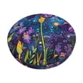 thumbnail image 1 of Disketp Cosmic Purple Irises Funda Redonda para Taburete, Funda de Cojín para Silla de Bar Suave y Elástica-12 inch, 1 of 1