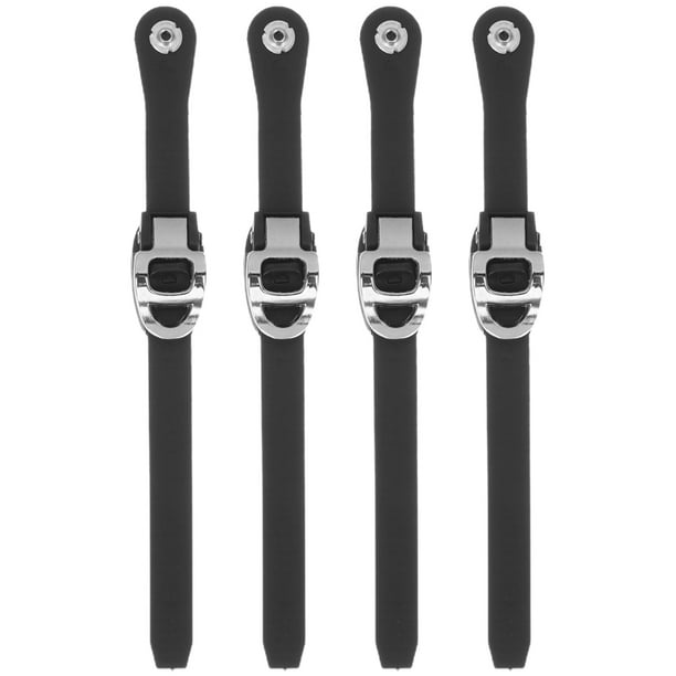 BRIGHTFUFU 4 hebillas para patines, correas de fijación para patines, correas de cierre para patines, correas con hebilla para patines, suministros para patines.