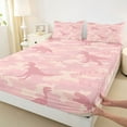 thumbnail image 3 of Feelyou Retro Camo Teen Twin Sheet Sets, Pink Dinosaur Animal Bedding, 3pcs, 3 of 7