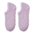 thumbnail image 4 of Women's Soft Sole Slipper Socks with Grippers, Thick Warm Cozy Sherpa Lined Home Socks Set, Cable Knitted Non- Fluffy Winter House Bedroom Slippers, 4 of 4