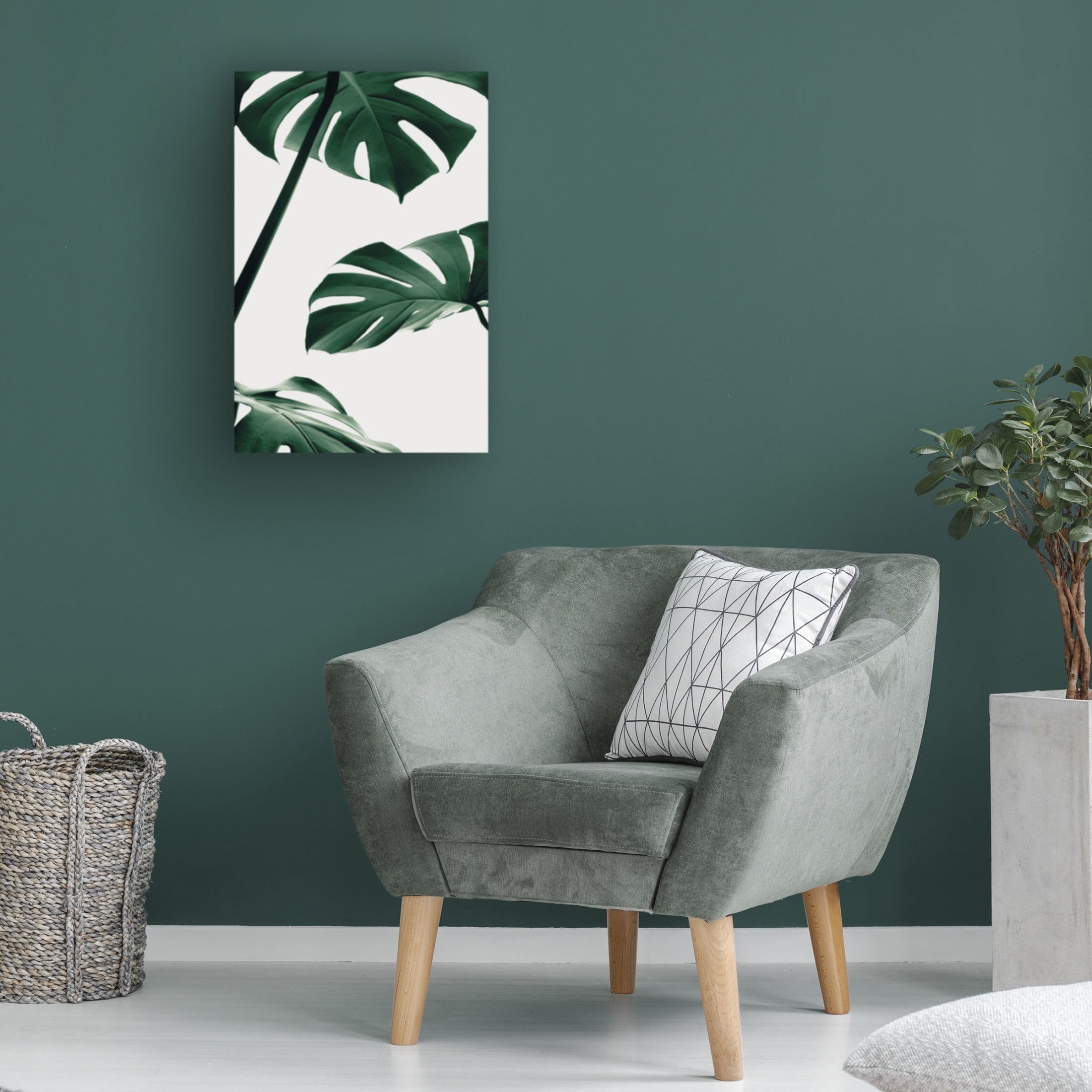 Canvas Wall Art - Pictufy Studio Iii 'Monstera Natural 13' Wall Art for Living Room, Bedroom, or Office D?cor by Trademark Fine Art - 22 x 32 Inches