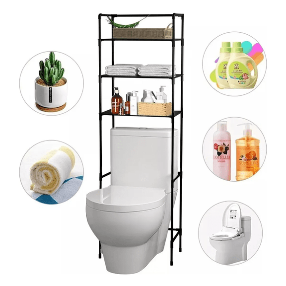 Mueble Organizador  Para Baño Modelo Negro