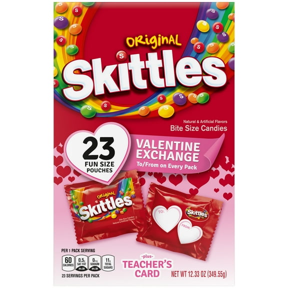 Skittles Original Chewy Candy Valentines Candy Box - 12.33 oz