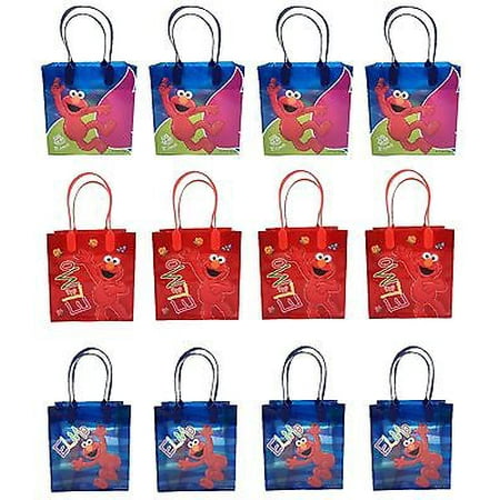 12PCS Sesame Street Elmo Licensed Goodie Party Favor Gift Birthday Loot Bags NEW