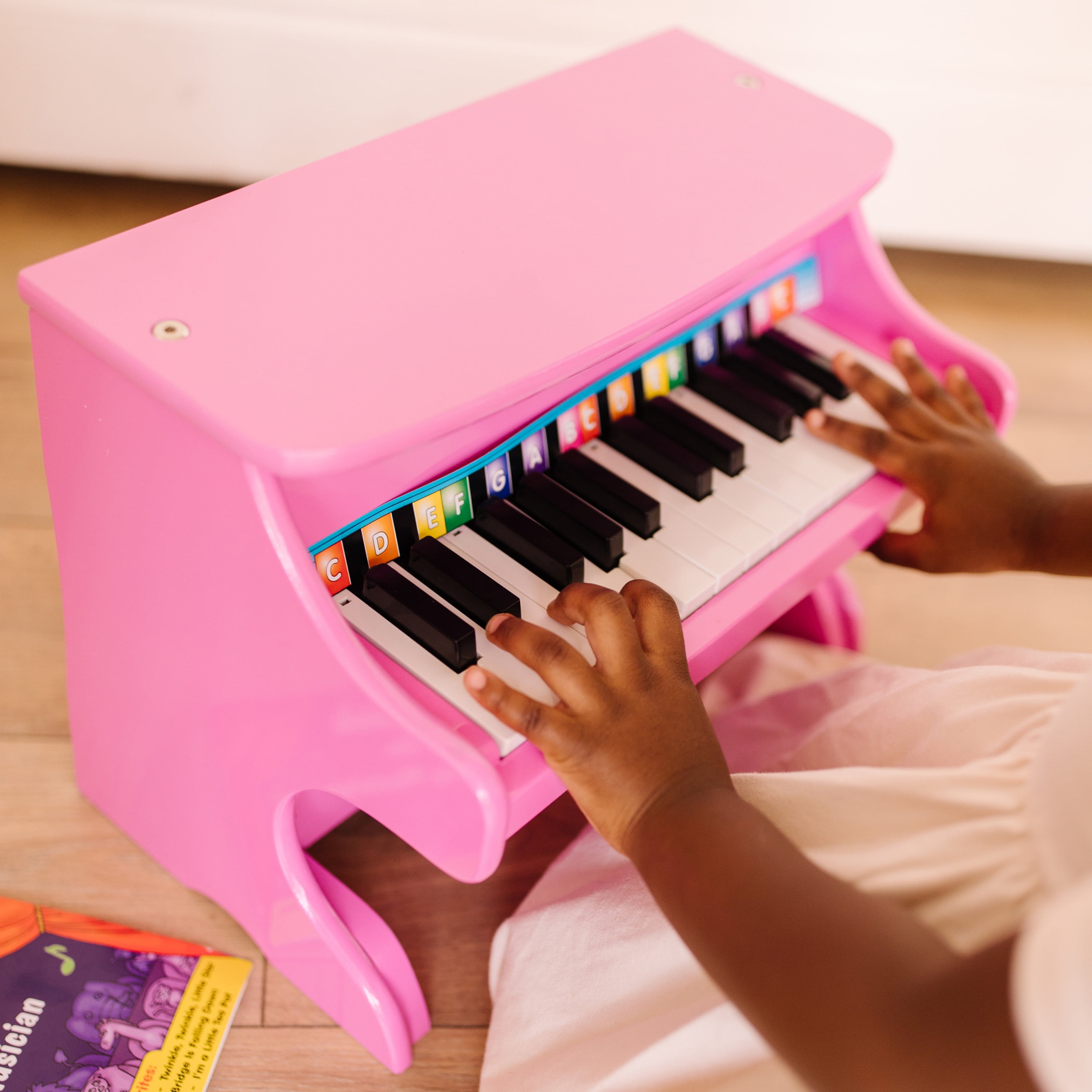 New Melissa & Doug Piano Pink Kid's Music Beginner Instrument Child Musician 