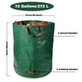 FYY 72 Gallons Garden DHF10 Waste Bag,Lawn Garden Bag,Reusable Yard Bag