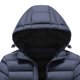 thumbnail image 2 of Ceisia Men's Thickened Solid Color Detachable Cap Gift Zipper Cardigan Hooded Zipper Pocket Winter Warm Jacket Coat Long Sleeve Parkas Features:, 2 of 5