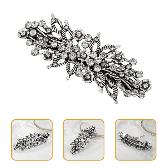 UPOUART Chic Rhinestone Hair Barrettes for Women Hair Accessories on Parties 1Pcs