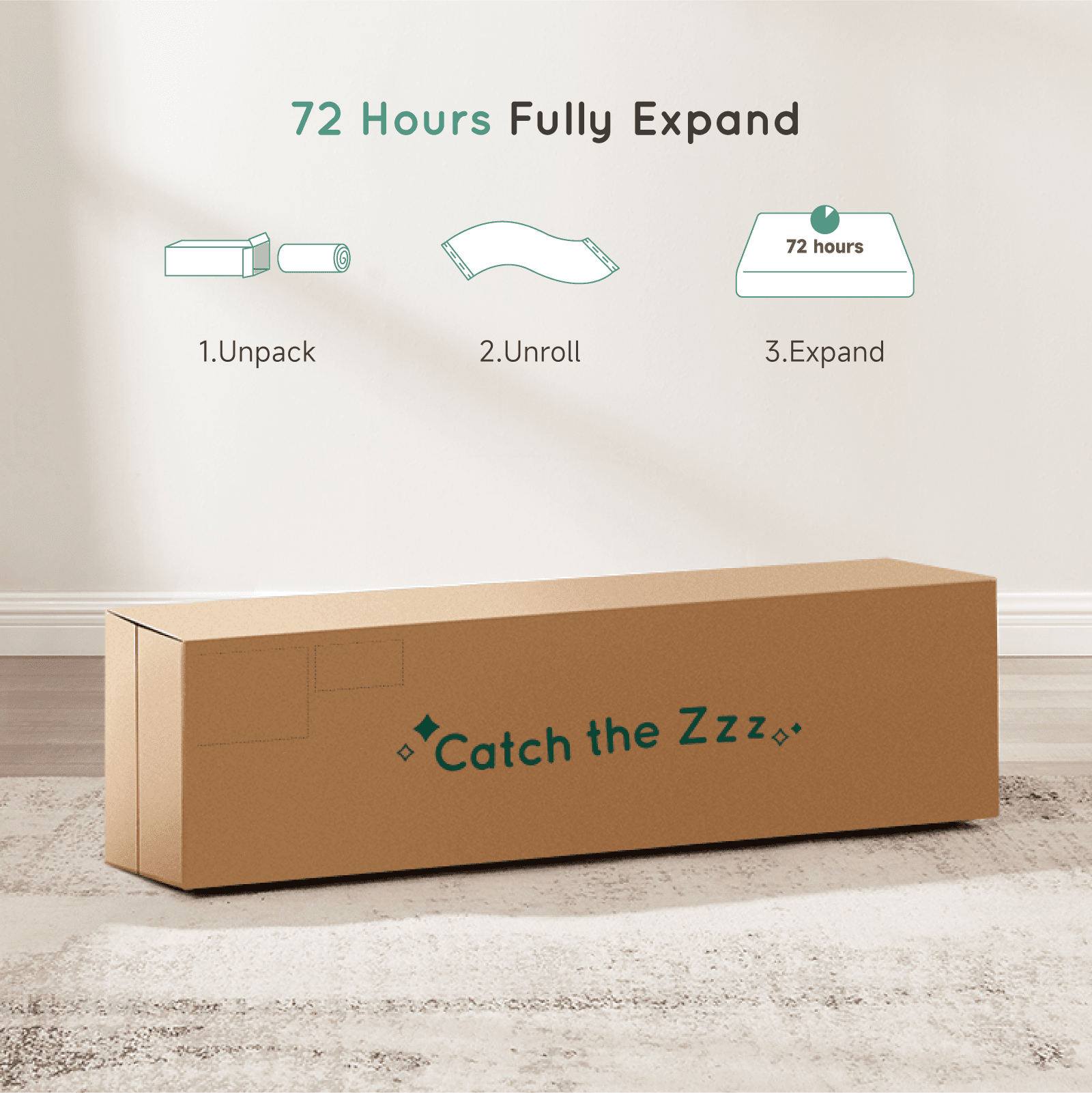 Full Size Mattress in a Box, Z-HOM 10" Hybrid Mattress Medium Firm Cool Comfort Pocket Spring,CertiPUR-US