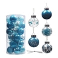 thumbnail image 1 of Injueey Paquete de 30 bolas de Navidad, colgante decorativo de Navidad reutilizable para fiestas, bodas, cumpleaños, fotografía, patio, decoración del Kits de decoración para fiestas lago azul Injueey HA065288-02B, 1 of 6