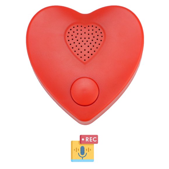 Grabadora de voz XLW en forma de corazón 350s recargable por USB roja