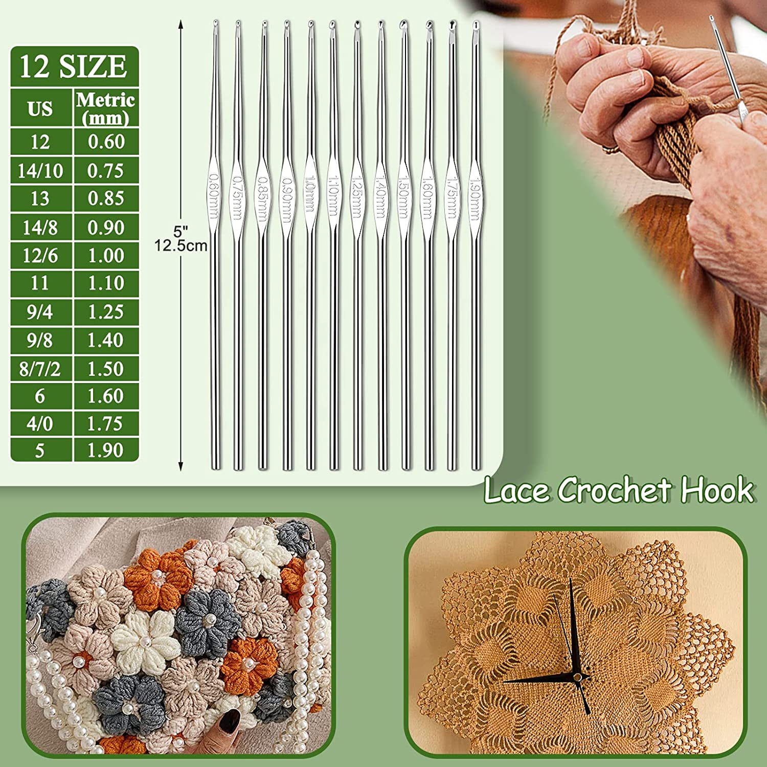 Wiher Upgraded Hanging Crochet Kit Beginners, 63PCS Crochet Hook Set with Crochet Book, Crochet Set with 8 Yarn for Crocheting, Crochet Hooks Ergonomic Soft Grip & Knitting Crochet Supplies, White