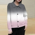 thumbnail image 1 of Mceream Women's Ribbed Knit Shacket Button Down Gradient Jackets Long Sleeve Sweater Shirts Fall Winter Trendy Cardigans Plus Size Winter Warm Outwear Chaqueta De Invierno Para Mujer Pink M, 1 of 5