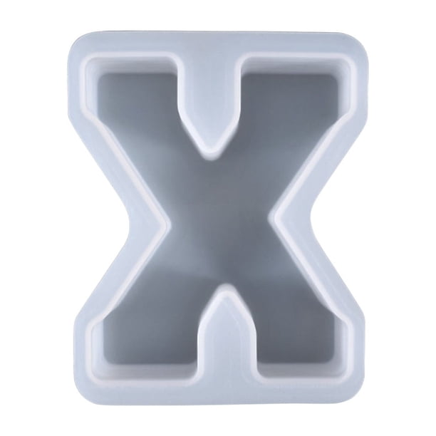 Molde Ganfancp Diy Gota de Gel de Cristal 26 Letras Grandes Adornos de Mesa