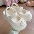 thumbnail image 1 of 2024 Nuevas sandalias, zapatillas, lindas y pequeñas flores, zapatos de jardín con agujeros DIY, zapatos de Lolita con agujeros, suela gruesa, zapatillas de exterior de EVA de dos usos, 1 of 6