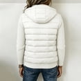 thumbnail image 5 of Luvrsol Winter Coats for Women Hooded Quilted Puffer Jacket Full Zip Warm Coat Outerwear, White S-2XL, 5 of 7