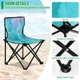 thumbnail image 4 of 600D Oxford Camping Chair Portable Foldable Chair Supports 220 lbs for Picnic, Fishing, Backpacking Pastel Blue Dandelions, 4 of 8