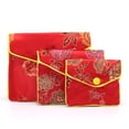 thumbnail image 4 of 2Pcs Elegant Embroidered Jewelry Pouch Beautiful Bright-colored Fabric Jewelry Organizer for Women, 4 of 8