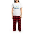 thumbnail image 4 of CafePress - I Stand With Ukraine Women's Light Pajamas - Women's Short Sleeve Print T-Shirt and Pants Light Cotton Pajama Set, 4 of 7