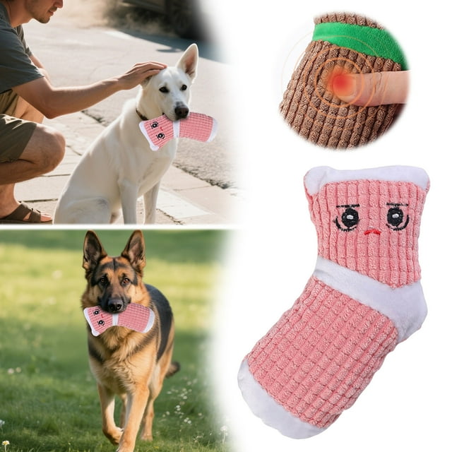 Chew Toys for Dogs - Robust Cuddly Dog Socks for Interactive and Chewing