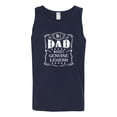 thumbnail image 2 of Wild Bobby, No. 1 Dad Genuine Legend Father's Day Mens Tank Top, Navy, XX-Large, 2 of 6