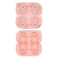 thumbnail image 3 of Molde para cubitos de hielo con forma de pingüino, para hacer 4 bonitas bolas de hielo con forma de pingüino para beber, color rosa, 3 of 7