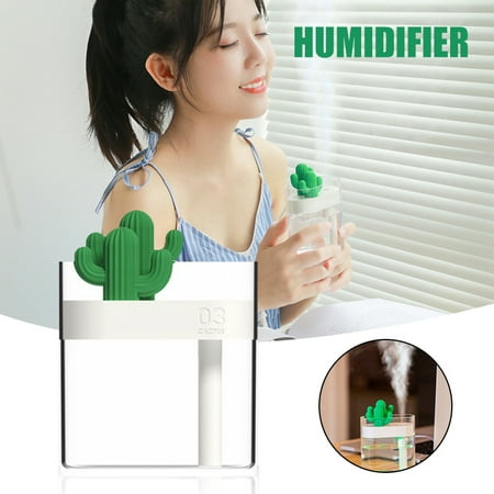 

Portable Mini Cactu Humidifier with Night Light Super Quiet Humidifier for Bedroom Home Office Default