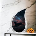 thumbnail image 2 of PARHUS Galactic Solitude Boat Large Urn for Ashes for Women 10 Inches, Teardrop Urns for Human Ashes, Cremation Urn for Women for Funeral, Decorative Urns, Ash Urns, Funeral Urns for Ashes Adult, 2 of 2