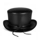 thumbnail image 5 of Gorro de PU talla única cuero para la mayoría de los adultos para mujer Negro jinwen Sombrero de copa de mago, 5 of 7