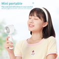 thumbnail image 3 of Handheld Fan Powerful Handheld fan  Cute Design 3 Speed Personal Small Desk Fan with Base  Lightweight Makeup USB Rechargeable Fan for Stylish Girl Women Men Indoor, 3 of 7