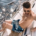 thumbnail image 2 of luoweisi Men's Beach Shorts Quick Dry Swim Trunks with Mesh Lining Zebra L, 2 of 5