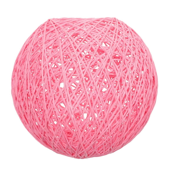 BESTOYARD Premium Pink Rattan Ball Light Shade with Stable Structure for Home