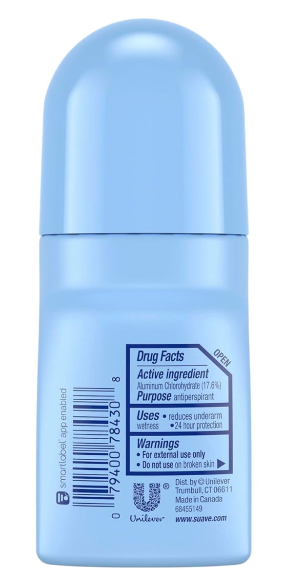 Suave Deodorant 2.7 Ounce Powder Roll-On (Pack of 3)