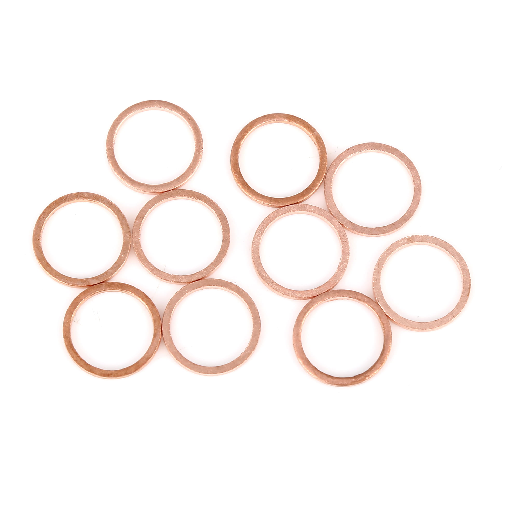 10/12/15/18/24 Sizes Copper Flat Gaskets Crush Washer Sealing Ring Spacer Set 