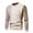 White, variant on Fesfesfes Sweater for Men Fall And Winter Sweater Pullover Bottom Knit Color Blocking Men Sweater On Sale