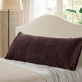 thumbnail image 2 of EVOLIVE Soft Micromink, Faux Fur, Faux Suede Body Pillow Cover Replacement with Zipper Closure (Brown, 21“X54), 2 of 7