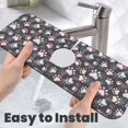 thumbnail image 6 of Fuzoiu Colorful Paws Of Dog Print Kitchen Faucet Suction Pad, Sink Splash Guard Faucet Mat, Faucet Handle Drip Catcher Tray Drying Mat For Bathroom Kitchen Bathroom Countertop, 6 of 7