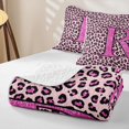 thumbnail image 4 of meiyoeat Glitter Leopard Print Letter R Quilt Full, Girls Teens, Pink Sparkle Monogrammed Full Bedspread Sets, 3pcs 1 Coverlet and 2 Pillowcases, 4 of 7