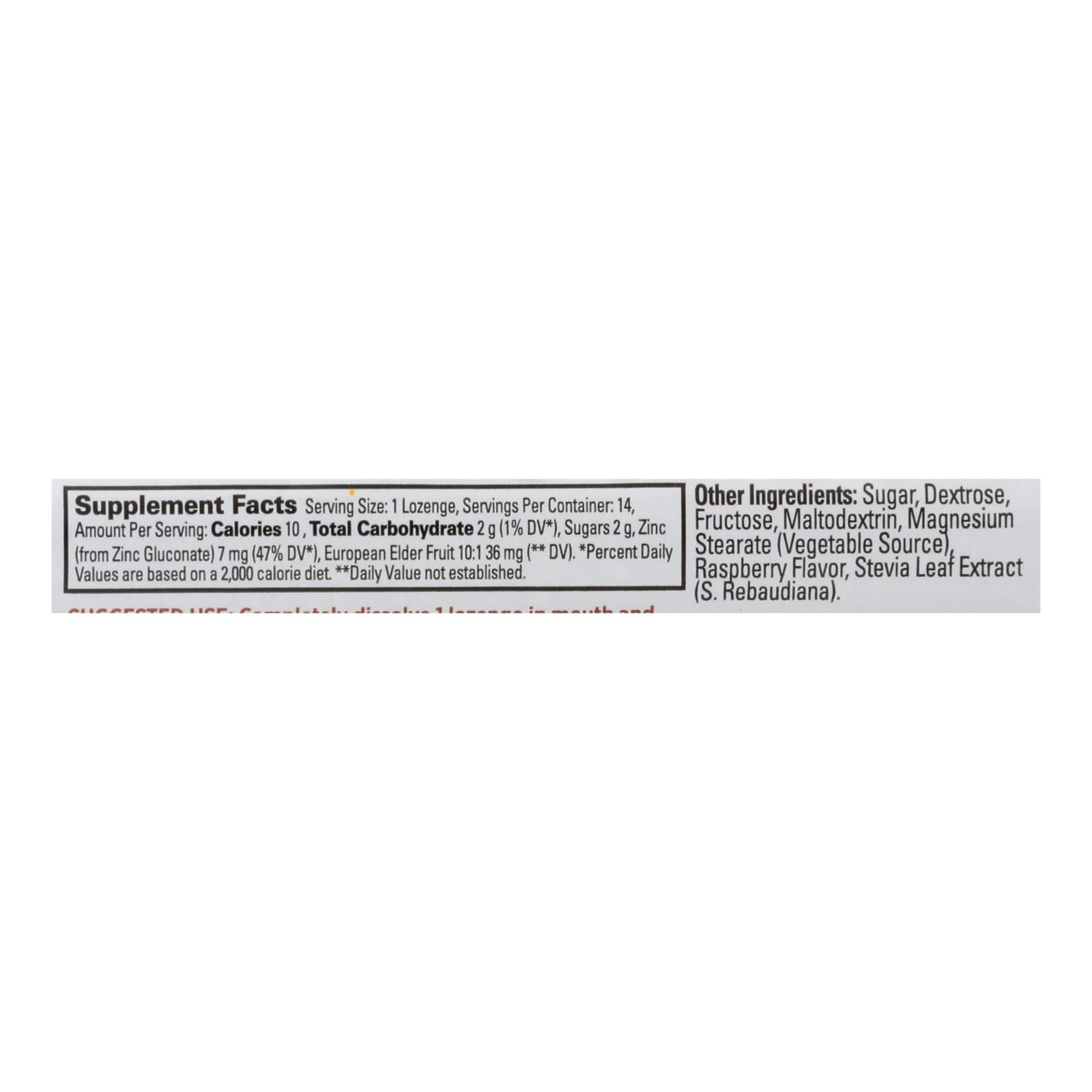 Quantum Zinc Lozenges Elderberry Raspberry - 1.2 oz - Case of 12
