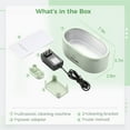 thumbnail image 2 of Ultrasonic Jewelry Cleaner, Portable Household Cleaner with 11.2oz Stainless Steel Tank, 45KHz Ultrasonic Cleaning Machine for Eyeglasses, Dentures, Razors, Rings, Coins, 2 of 6