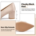 thumbnail image 5 of Ecetana Women's Chunky Heel Pumps Pointed Toe Bow Knot Heel Dress Shoes for Wedding Party Daily, 5 of 6