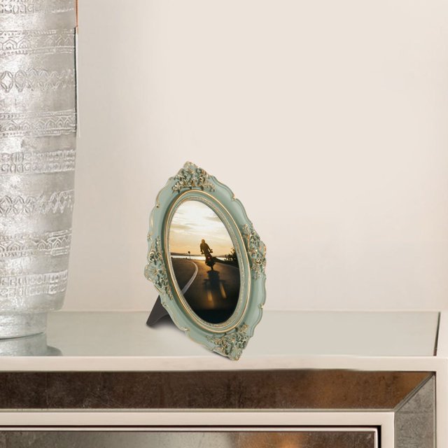 NUOLUX Marco Vintage Decorativo En Resina Verde Para Fotos Y Especiales