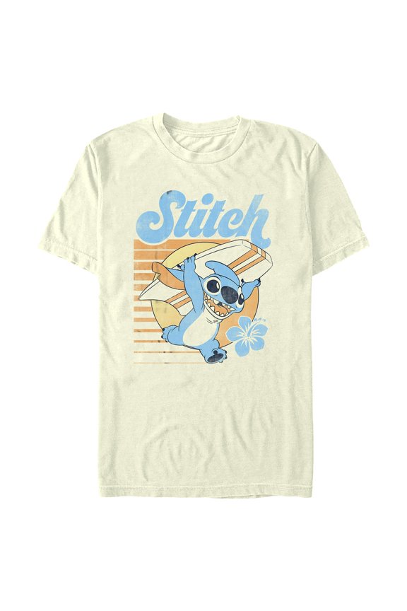 Mens Lilo & Stitch Surf Stitch Stripes T Shirt