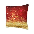 thumbnail image 2 of Wukai Red Gold Glitter Premium Polyester Fleece Pillow Covers with Hidden Zipper Closure,Luxuriously Soft and Durable-12"x12", 2 of 7