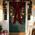 thumbnail image 6 of Extra-Large Christmas Bow Decoration – 45.28 Inch Oversized Cloth Bow for Tree Top, Porch, Window, Party Decor, 6 of 6
