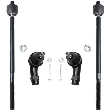 Detroit Axle - 4pc Front Tie Rods for 00-06 Ford Focus, 4 Outer & Inner Tie Rod Ends 2000 2001 2002 2003 2004 2005 2006 Replacement