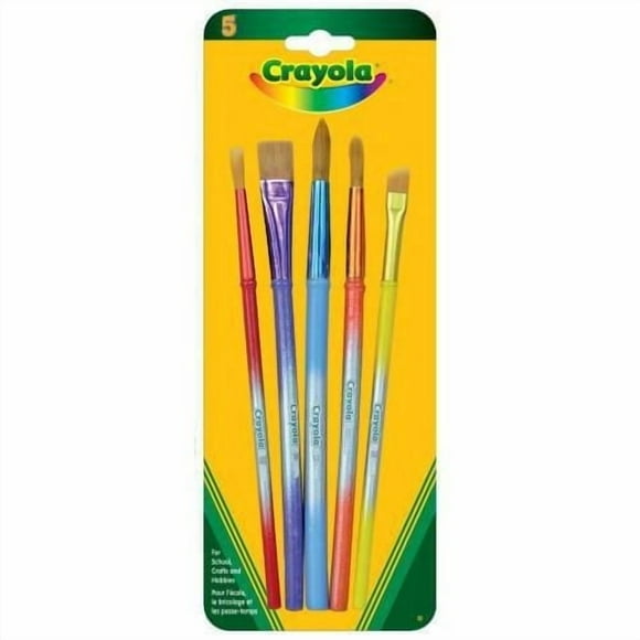 Cinq pinceaux assortis Crayola