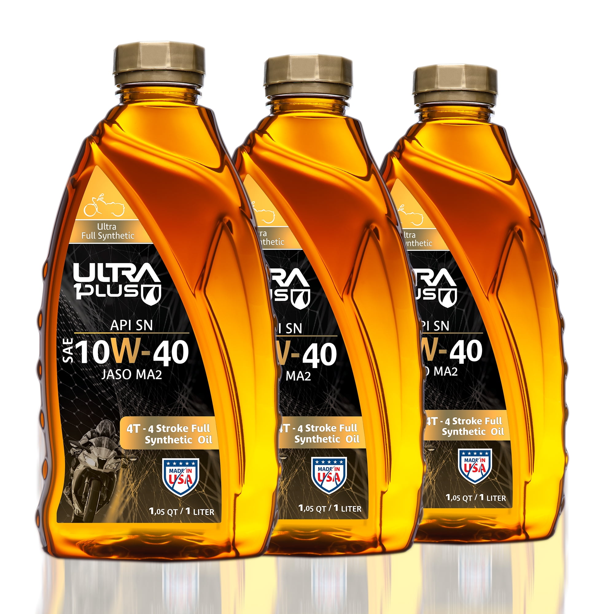 Ultra1Plus™ SAE 10W40 Full Synthetic 4T Engine Oil, API SN, Jaso MA2